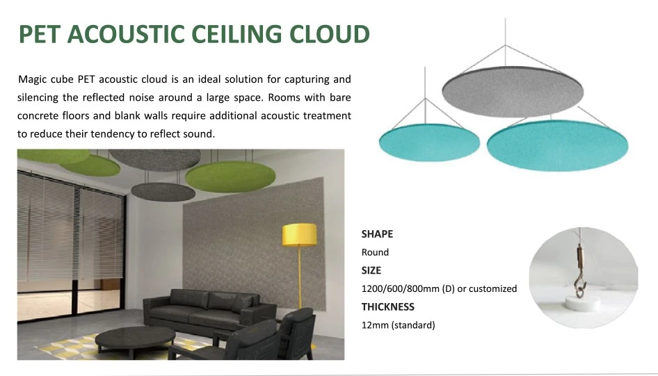 10sound absorbing ecoustic felt for ceiling